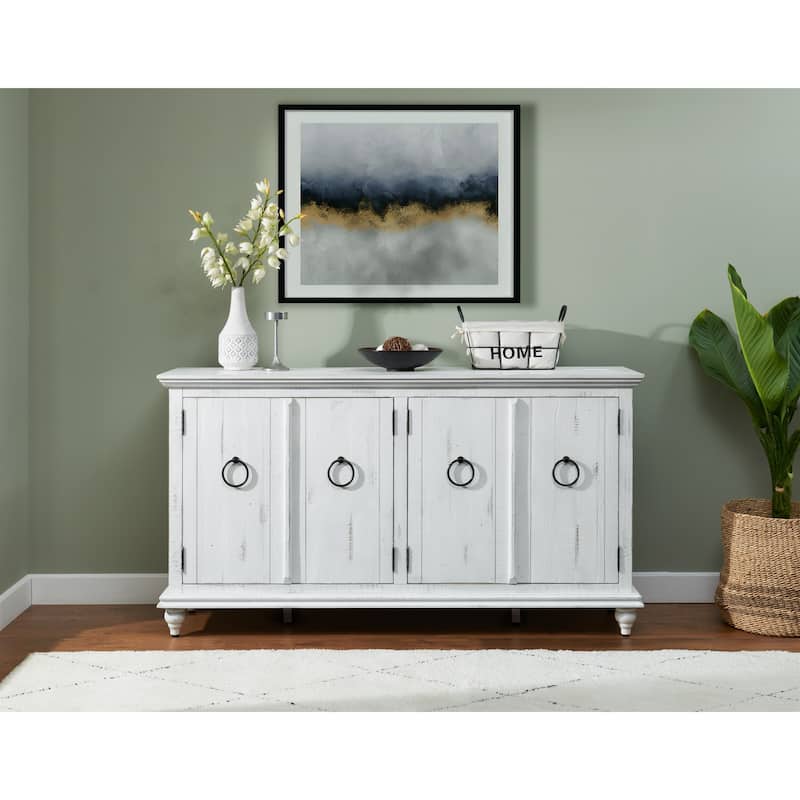 Garden District Solid Wood 65" TV Stand Console