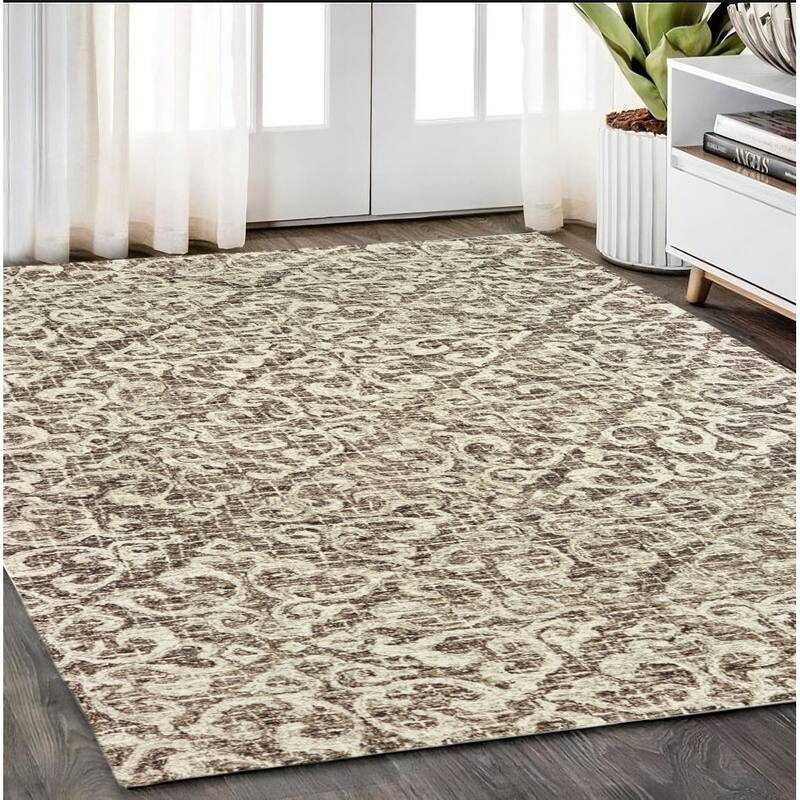 HomeRootsFloral Transitional Rectangle Area Rug - 96.06' X '59.84' X '0.39