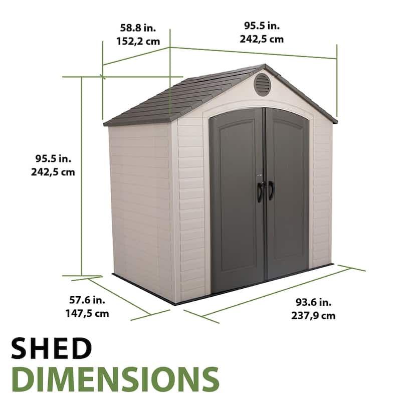 Lifetime, 8'x5' Outdoor Storage Shed