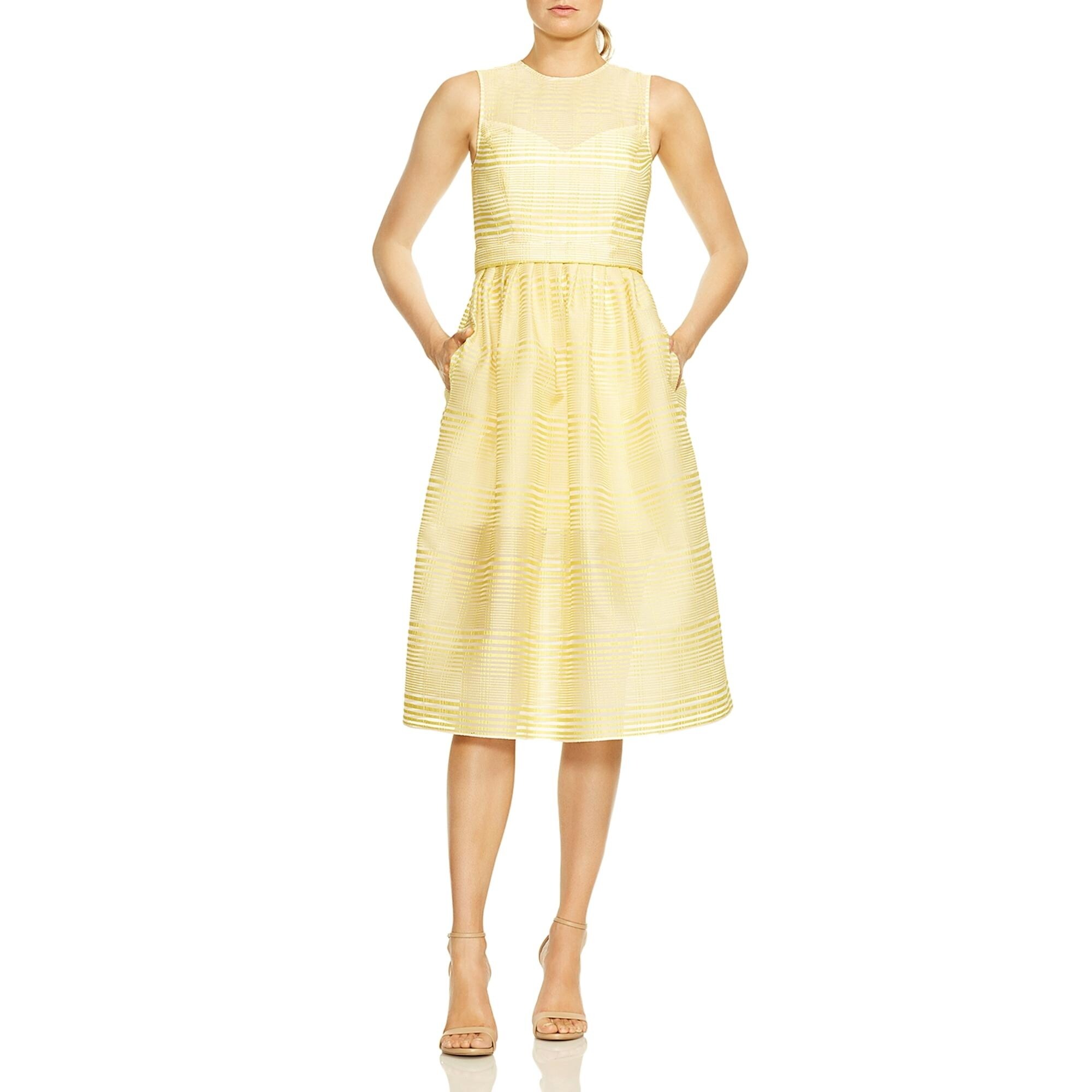 halston yellow dress