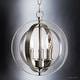 preview thumbnail 3 of 4, Luxury Industrial Chic Pendant Light, 11.75"H x 10.125"W, with Modern Farmhouse Style, Brushed Nickel Finish by Urban Ambiance