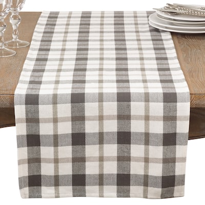 Yuri Collection Classic Plaid Design Cotton Table Runner
