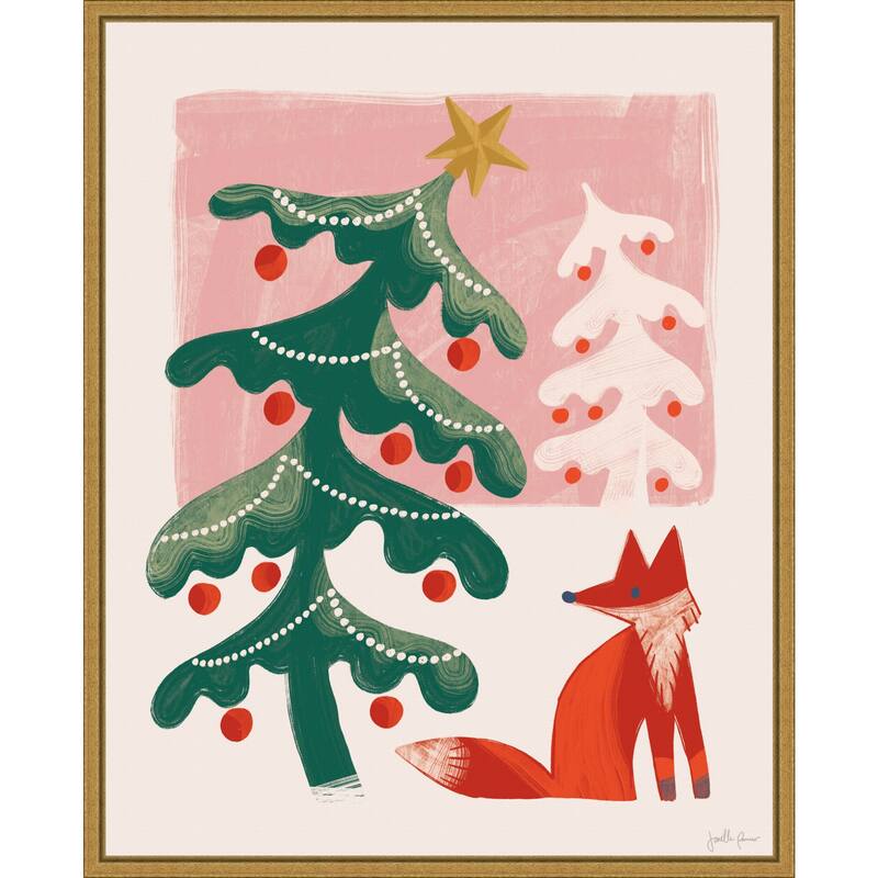 Retro Holiday III by Janelle Penner Framed Canvas Wall Art Print