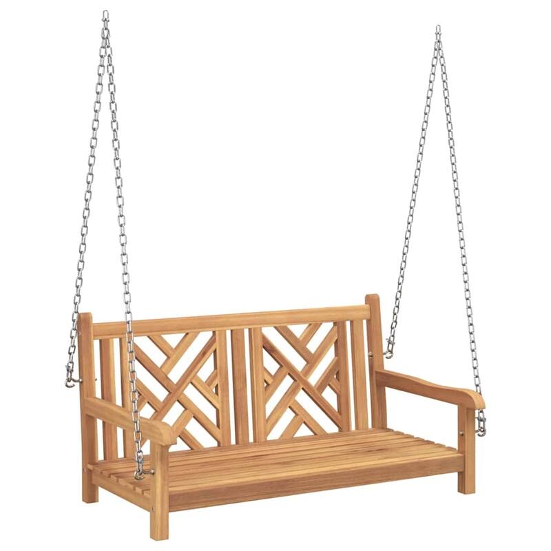 vidaXL Swing Bench Other Brown 44.9" x 23.6" x 25.2" Solid teak wood - 44.9 x 23.6 x 25.2