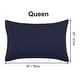 preview thumbnail 44 of 46, 2 Pcs Zippered Pillowcases, Brushed Microfiber Pillow Case Cover Queen(20"x30") - Navy Blue