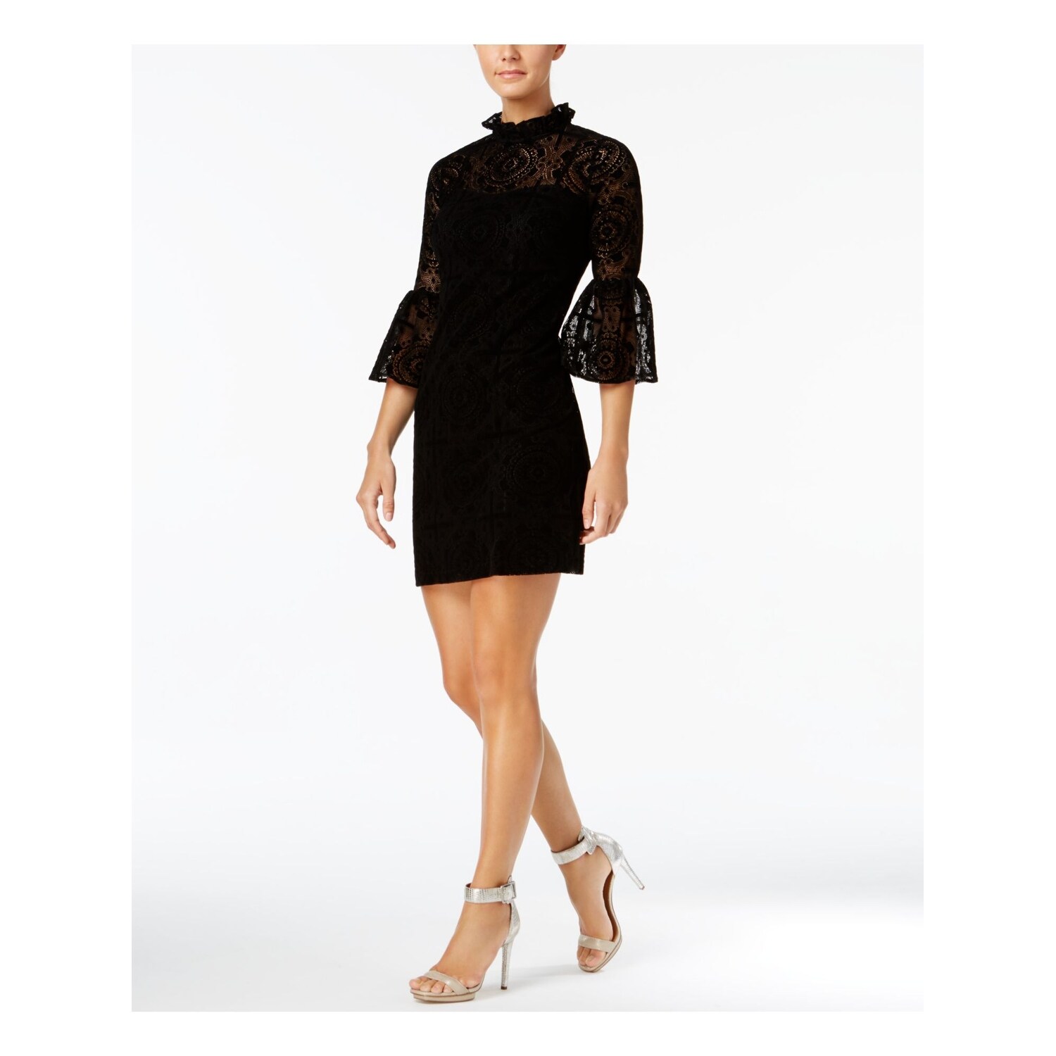 calvin klein black lace dress