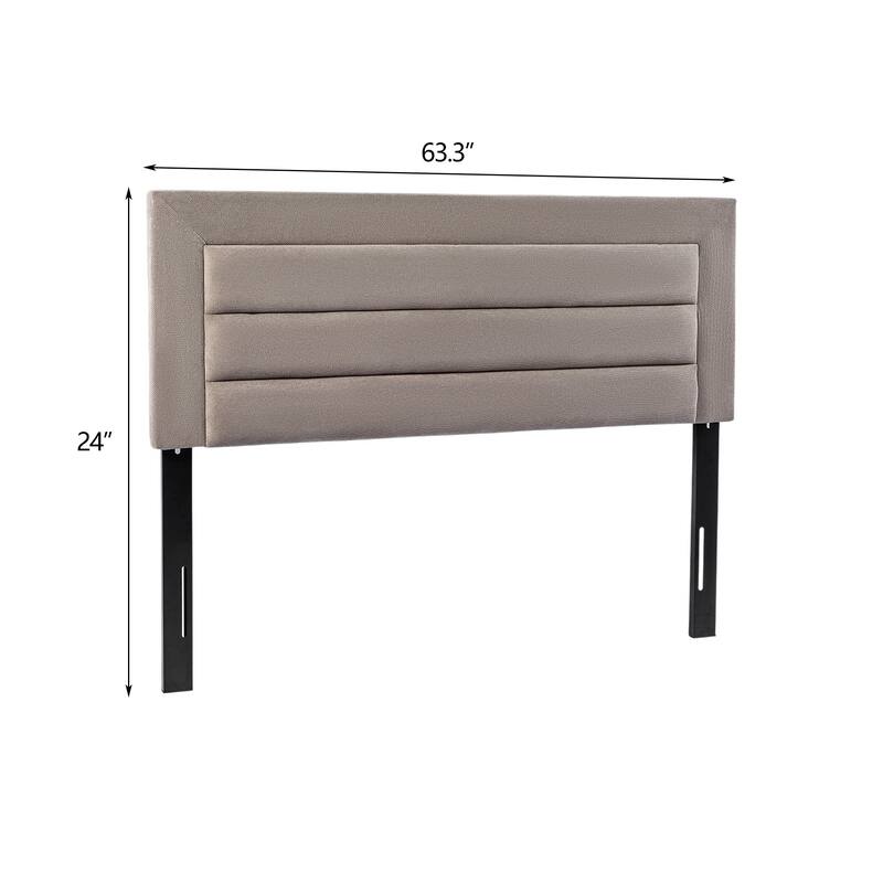 Adeco 63 Inches Upholstered Headboard for Bedroom