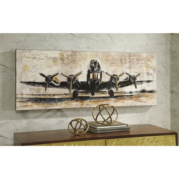 slide 2 of 3, Kalene Vintage Airplane Wall Art