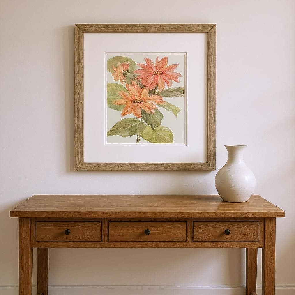 HomeRoots Set Of Two Just Peachy Brown Framed Wall Art