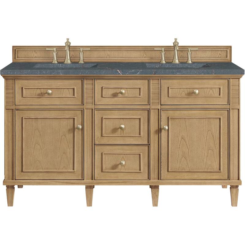 James Martin Vanities 424-V60D-FPBL Lorelai 60" Free Standing Double - Light Natural Oak