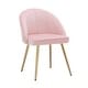 preview thumbnail 14 of 40, Porthos Home Daija Velvet Dining Chairs with Gold Legs