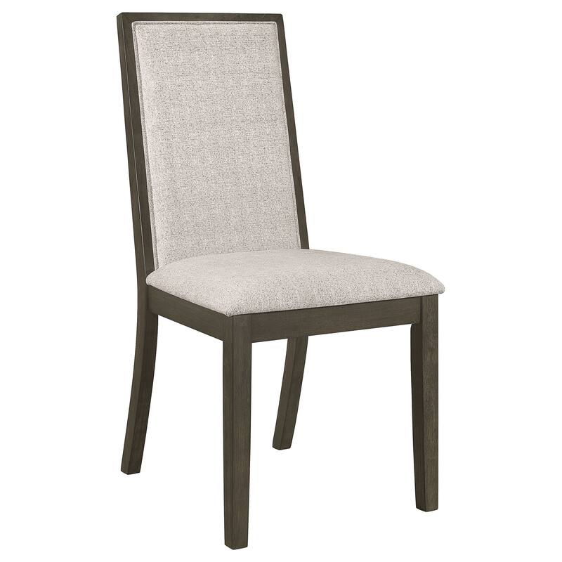 Kelly Beige and Dark Grey Rectangular Dining Table Set