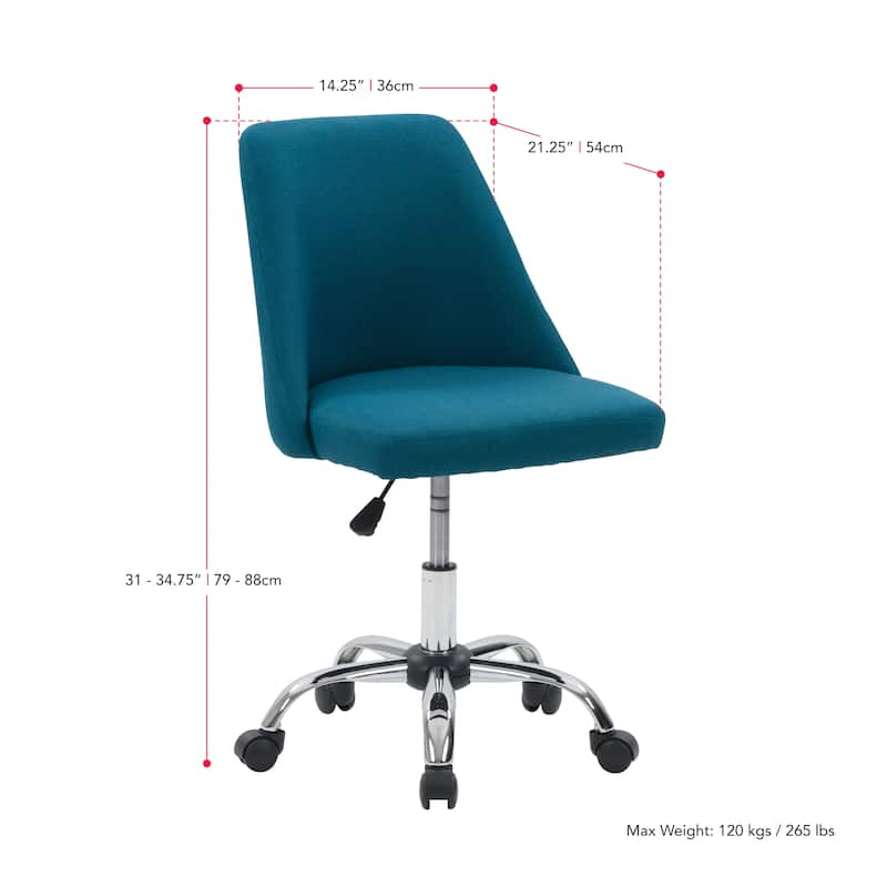 CorLiving Marlowe Upholstered Armless Task Chair