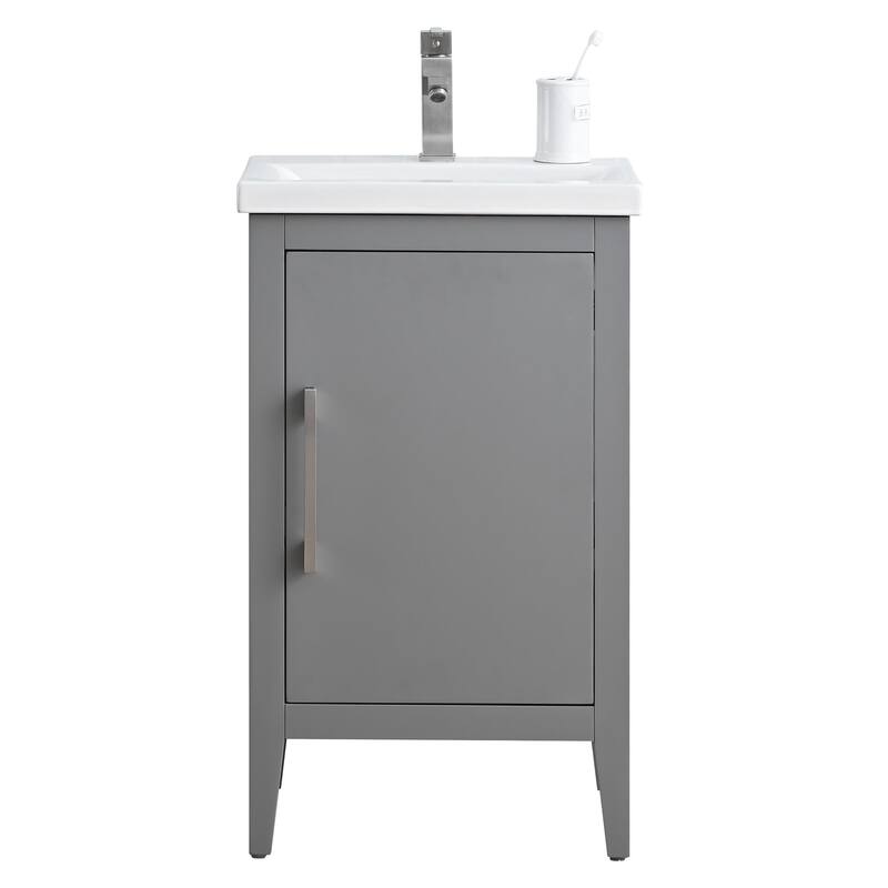 Vanity Art 20" or 24" or 30" Single Sink Bathroom Vanity Cabinet with Ceramic Top