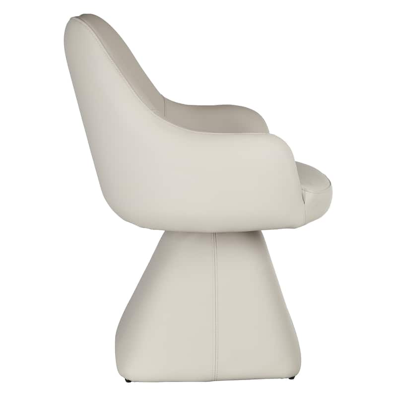 Contemporary Faux Leather Dining/Accent Chair with Swivel