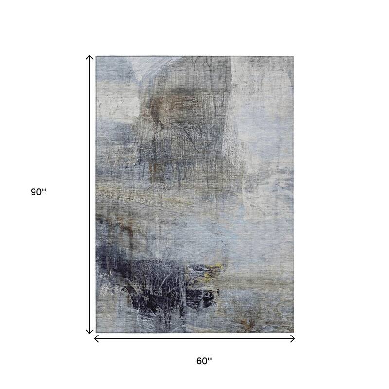 HomeRoots Abstract Transitional Rectangle Outdoor Rug