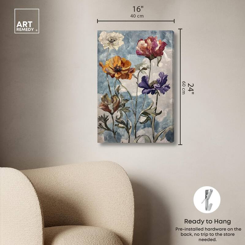 Hued Blossom II Canvas by Art Remedy, Gallery Wrapped