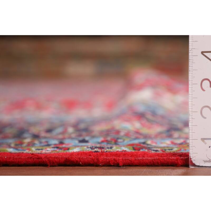 Traditional Floral Kashan Turkish Rug Medallion Machine-Made Carpet - 9'7" x 13'3"