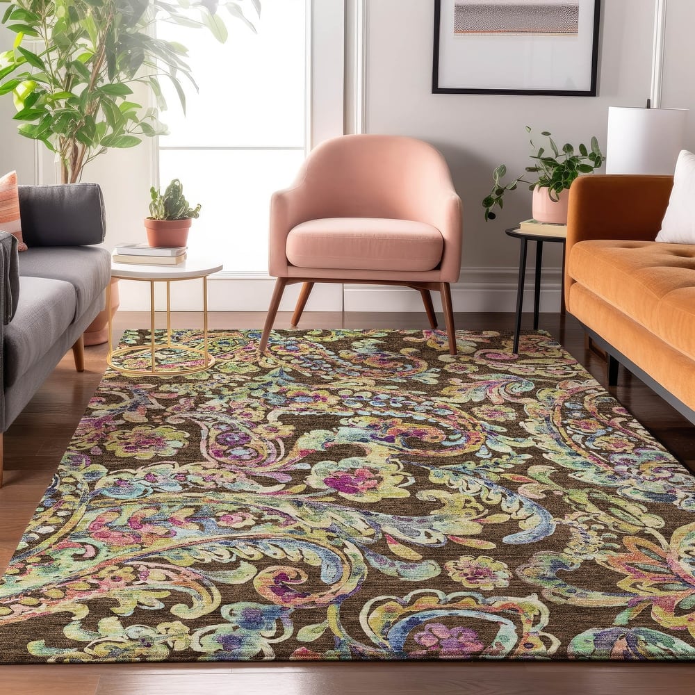 Premium Washable Super Soft Paisley Mayfield Rug