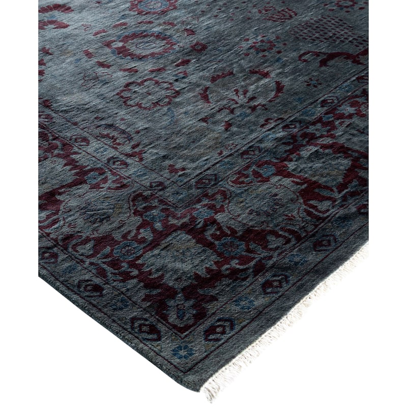 Overdyed One-of-a-Kind Hand-Knotted Area Rug - Gray - 6' 2" x 8' 10"