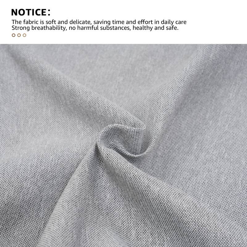 Outdoor Sectional Sofa Set 6-Piece Acacia Wood L-Shaped Corner Sofa Set with Dining Table & Ottoman