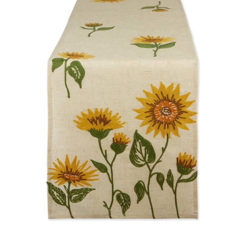 DII Embroidered Table Runner 14x70