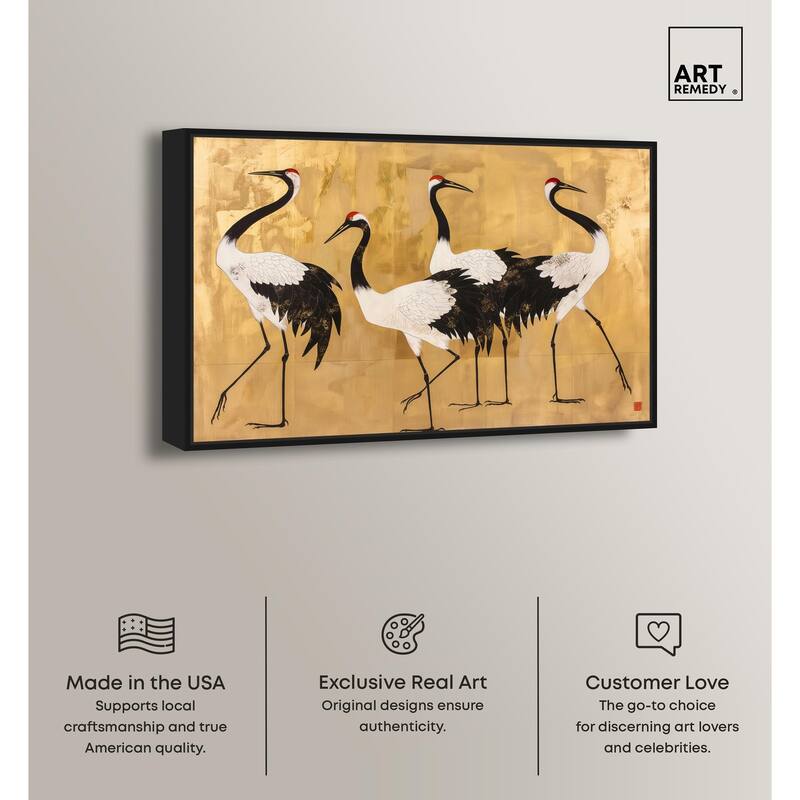 Birds of Gold Canvas by Art Remedy