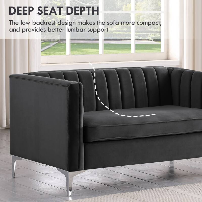 Morden Fort Living Room Furniture Sets Couches for Living Room, Chair, Couch and Sofa 3 Pieces, Fabric, Dutch Velvet