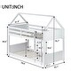 preview thumbnail 4 of 18, Twin Over Twin House Floor Bunk Bed with Headboards, Footboards and Guardrails, Ladder