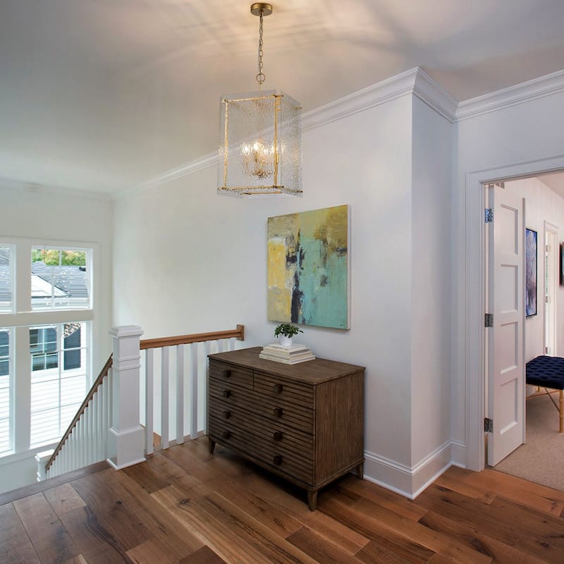 Farmhouse 4-Light Lantern Glass Chandelier