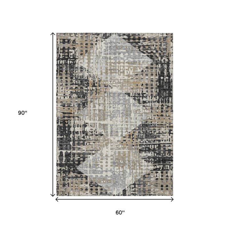 HomeRoots Geometric Transitional Rectangle Outdoor Rug