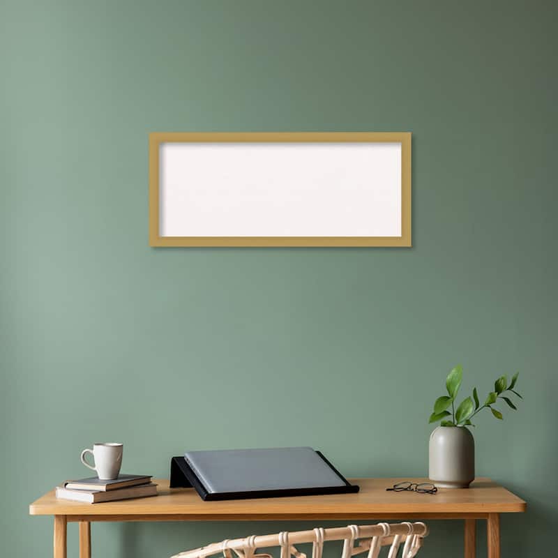 Grace Narrow Framed White Corkboard Bulletin Board