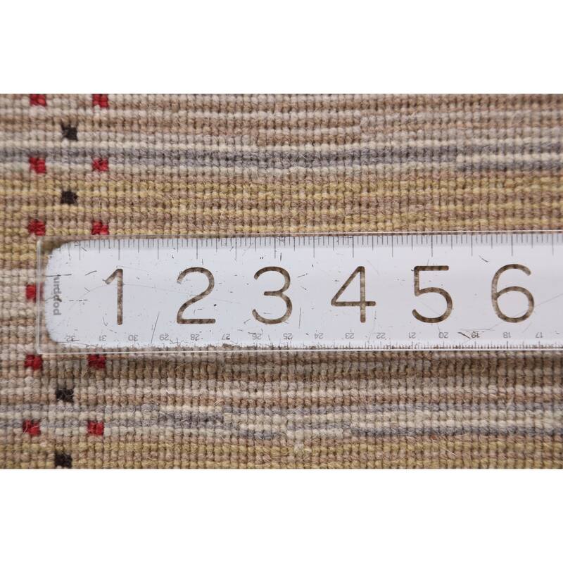 Hand Knotted Oriental 100% Wool Carpet Tribal Animal Pictorial Multi-Colored Gabbeh Area Rug - 7' 8'' X 5' 4''