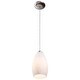 preview thumbnail 4 of 7, Access Lighting Champagne Steel Integrated LED Cord Pendant, White Stone Shade