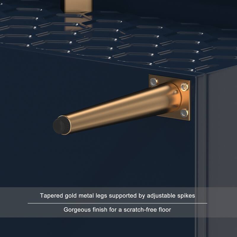 Multi-Functional TV Stand Storage Cabinet Sideboard Bucket Cabinet with Tapered Legs, Dresser Dining Cabinet with Drawers