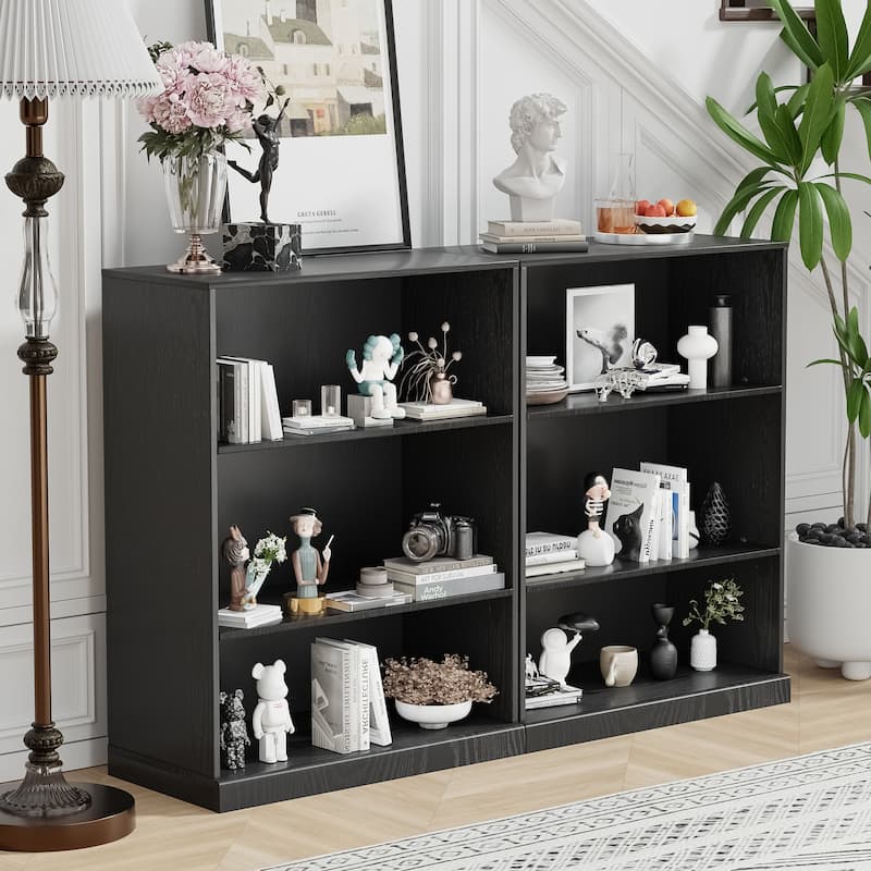 Doorless Wood Bookshelf Storage Cabinet Bookcase&Office Cabinet for Kitchen Bedroom Entryway Living Room Dinning Room