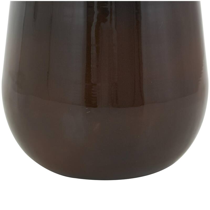 CosmoLiving by Cosmopolitan Metal Slim and Cone Geometric Vase with Handles (Set of 2) - Gold, Silver, Dark Gray, White, Black