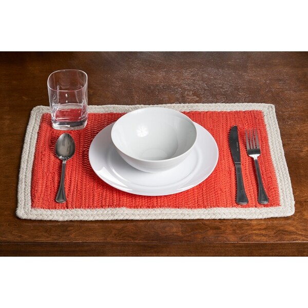 LR Home Bordered Set of Four Place Mat - 1'1" x 1'7". Opens flyout.