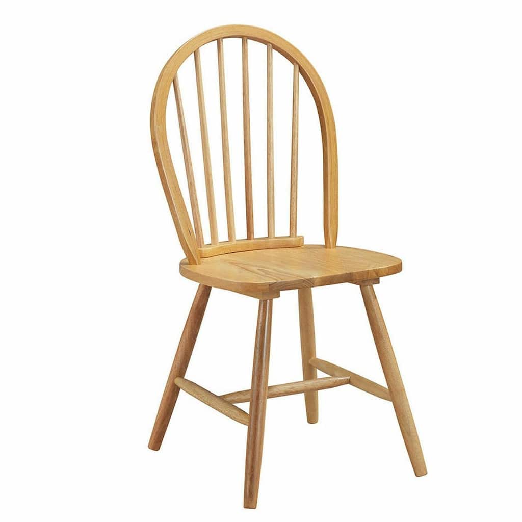Set of 2 Vintage Windsor Dining Side Wood Chairs - 21" x 24" x 36.5" (L x W x H)