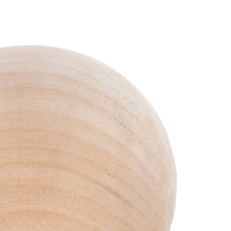 Light Brown Wood Handmade Decorative Orbs & Vase Filler with Varying Sizes (Set of 3)