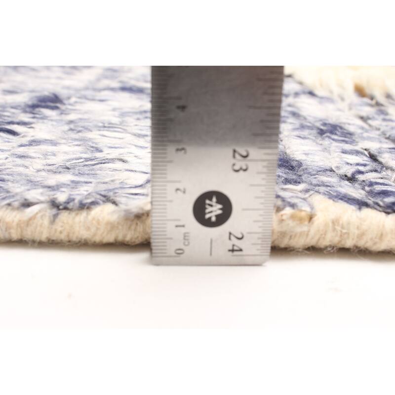 ECARPETGALLERY Hand-knotted Tangier Dark Navy Wool Rug - 5'1 x 8'3