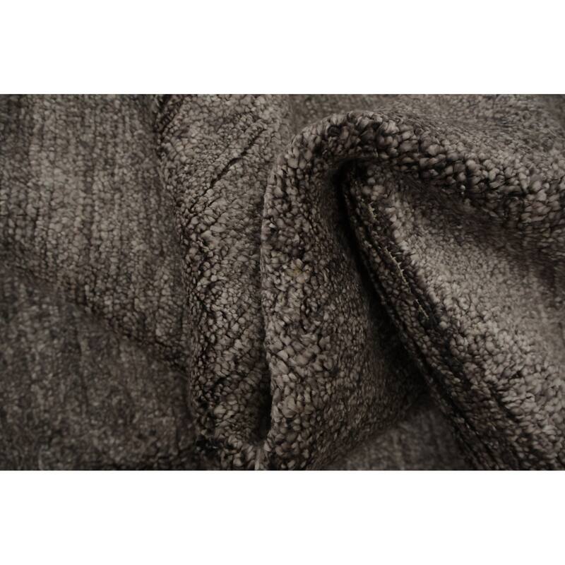 Hand Knotted Oriental 100% Wool Carpet Tribal Contemporary Brown Gabbeh Area Rug - 11' 3'' X 8' 6''