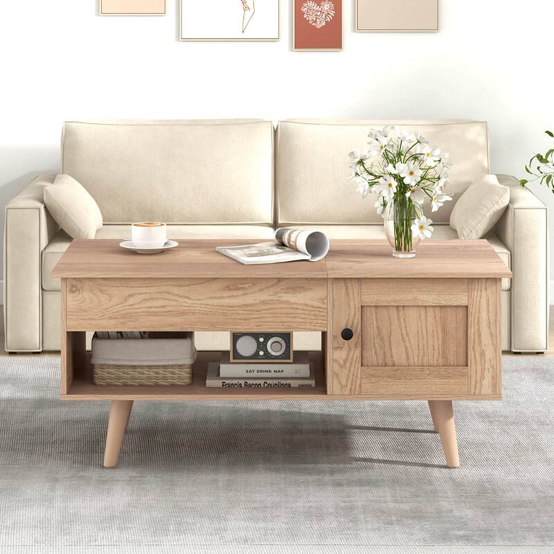 Costway Lift Top Coffee Table with Storage Hidden Compartment Cabinet - See Details