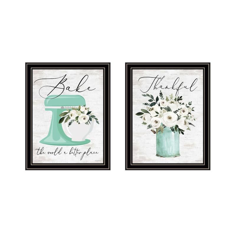 Trendy Decor 4U "A Better Batter" Printed Framed Wall Art by Lettered & Lined - Black - 14 x 18