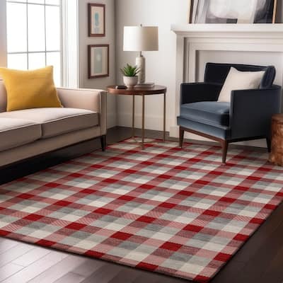 Premium Washable Super Soft Plaid Mayfield Rug