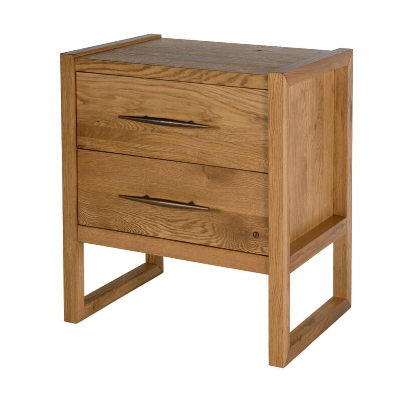 Oakley 25 in. W Rectangular Wood 2 Drawer Nightstand
