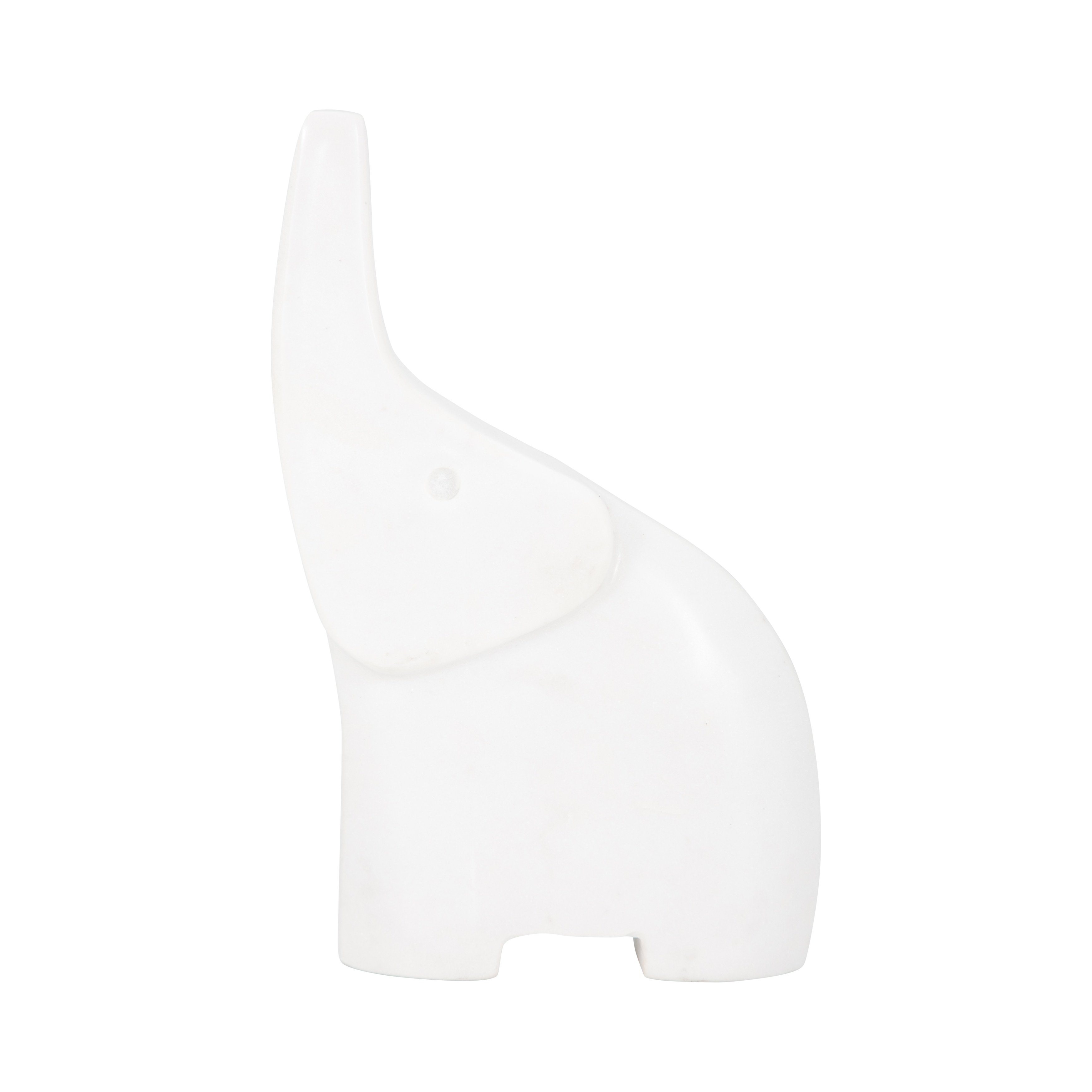 Sagebrook Home Marble Elephant Figurine Embrace Serenity & Grace for Home Decor
