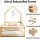 preview thumbnail 24 of 42, Twin Size House-Shaped Headboard Floor Bed with Fences