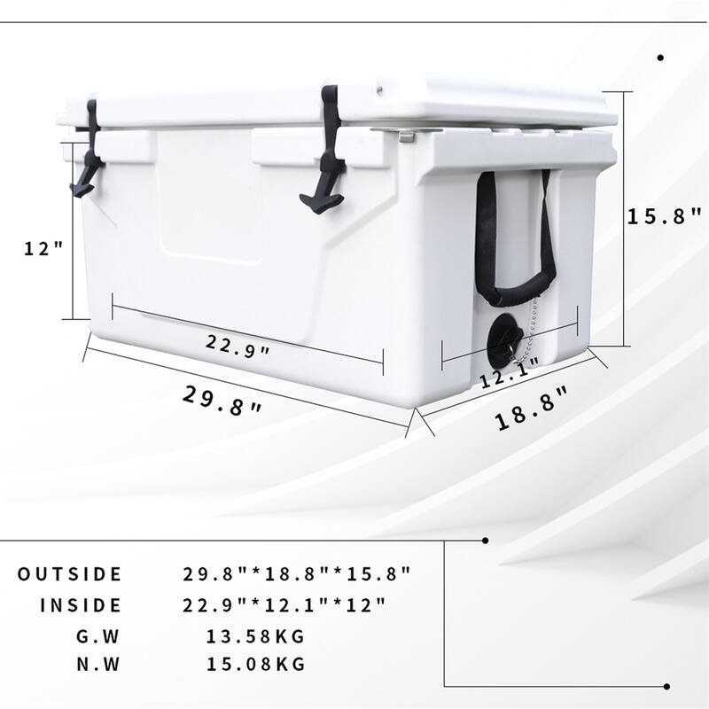 Ice Cooler Box 65QT Outdoor Camping Ice Chest Beer Box