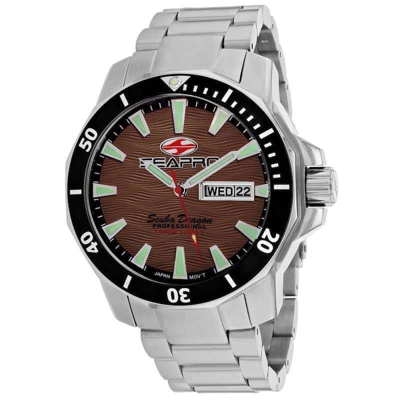 Seapro Men's Scuba Dragon Diver Limited Edition 1000 Meters Brown Dial Watch - SP8315S - 6 (36)